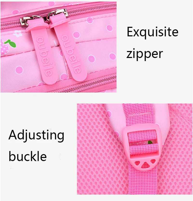 Kid Girl Backpack Student School Bag Fruit Flowers Navy For Children Teenage Schoolbag Primary Waterproof Bookbag Girl Backpack Y250722