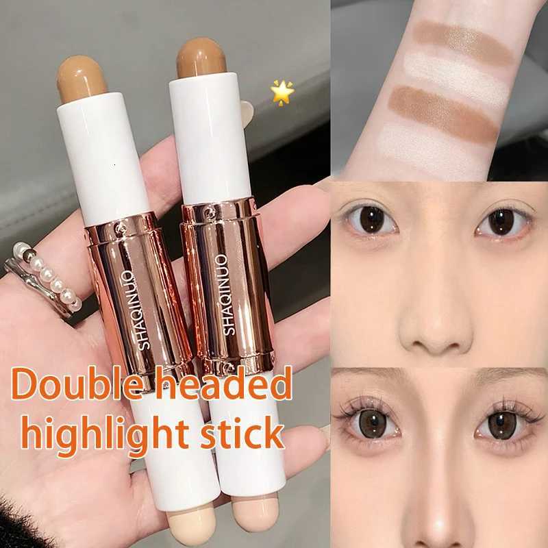 Double-ended Contouring Shading Pen Cream Brighten Nose Shadow Profile Natural Three-dimensional Highlight Stick Korean Makeup W250722