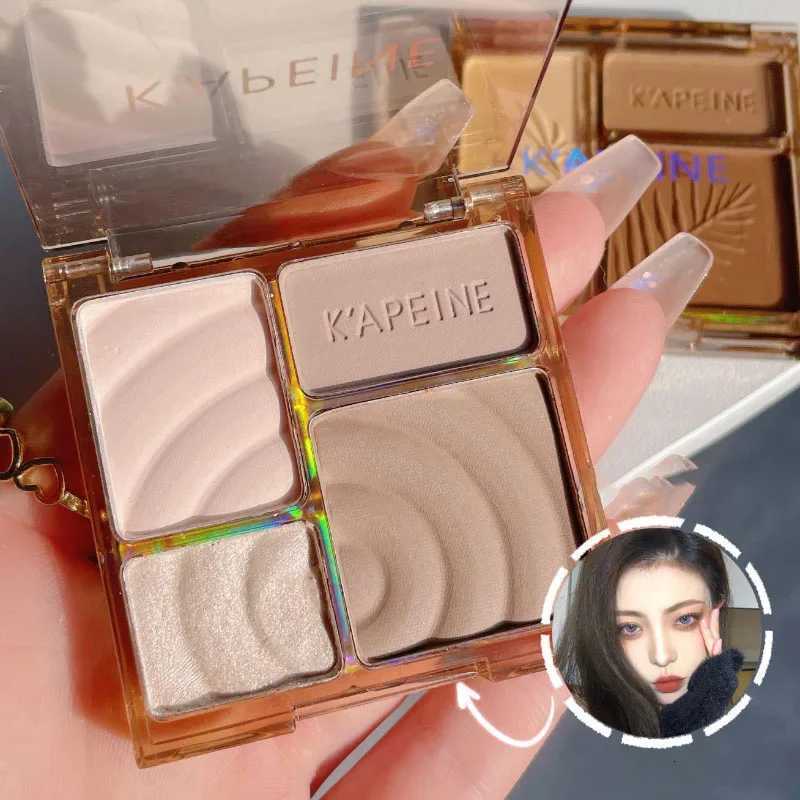 4 Colors Matte Highlighter Bronzers Palette Face Shading Grooming Powder Long-Lasting Makeup Face Contouring Shadow Cosmetics W250722