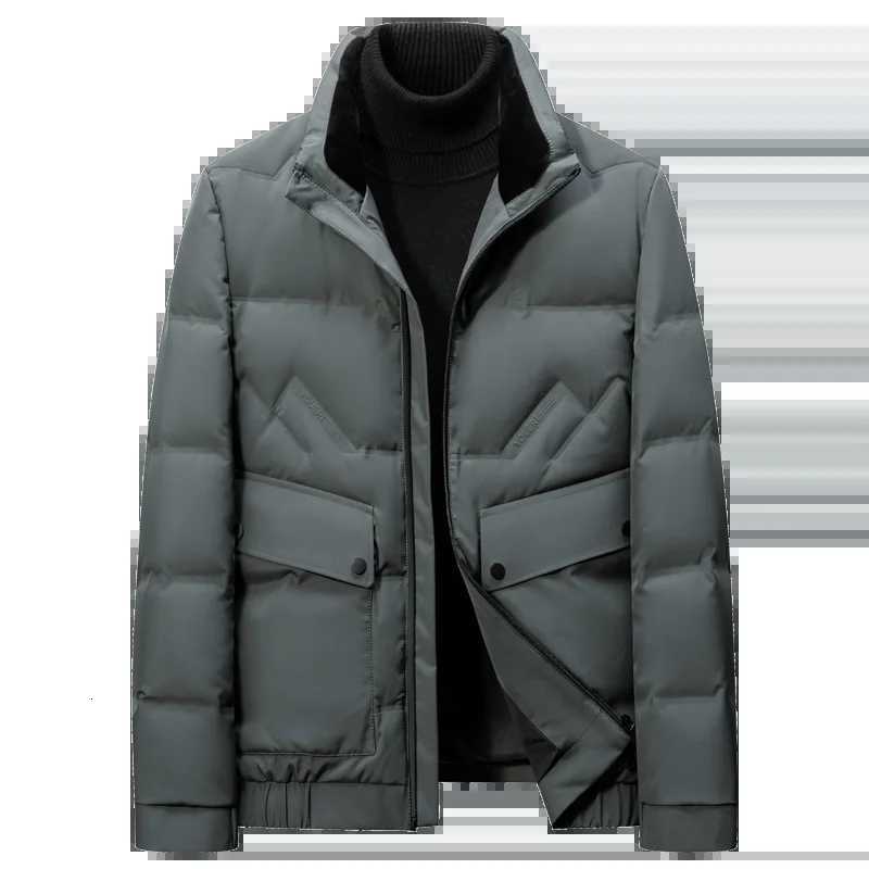 Solid Color Mens 90% White Duck Down Jackets 2025 Winter Lightweight Casual Warm Puffer Coats Outerwear Down Padded Tops Clothing W250722