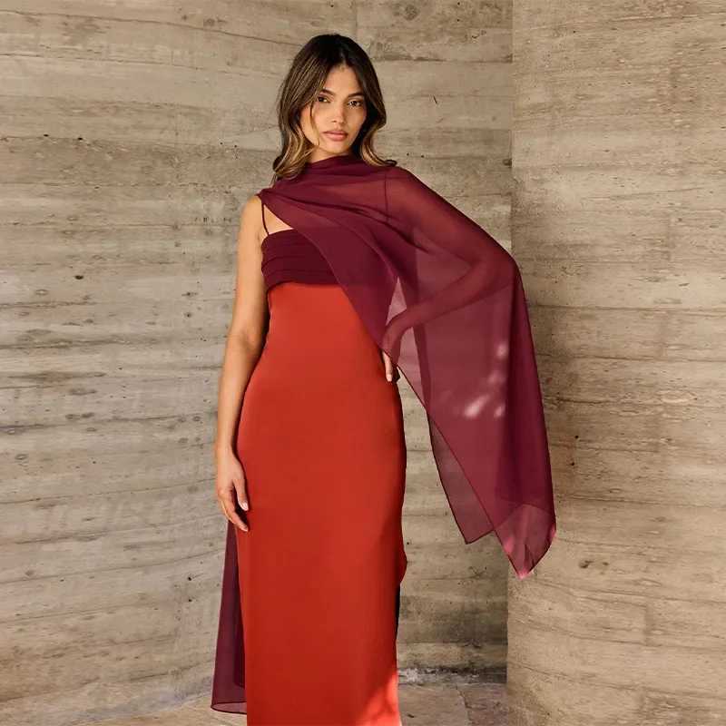 Eor Block Suepander Maxi Dress Sexy Off Shoulder Backless Long Robe 2025 New Summer Lady Chic Lady Party Streetwear XJ250722