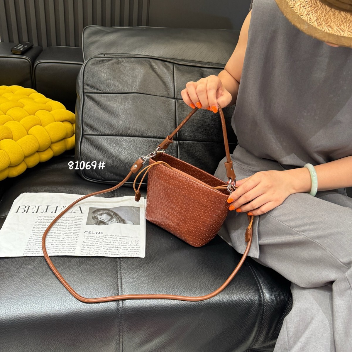 Free shipping designer bag 2025 Bucket Handwoven Bag Fashion Versatile Bag Vegetable Basket Bag New Casual Large Capacity Shoulder Bag Women S Bag