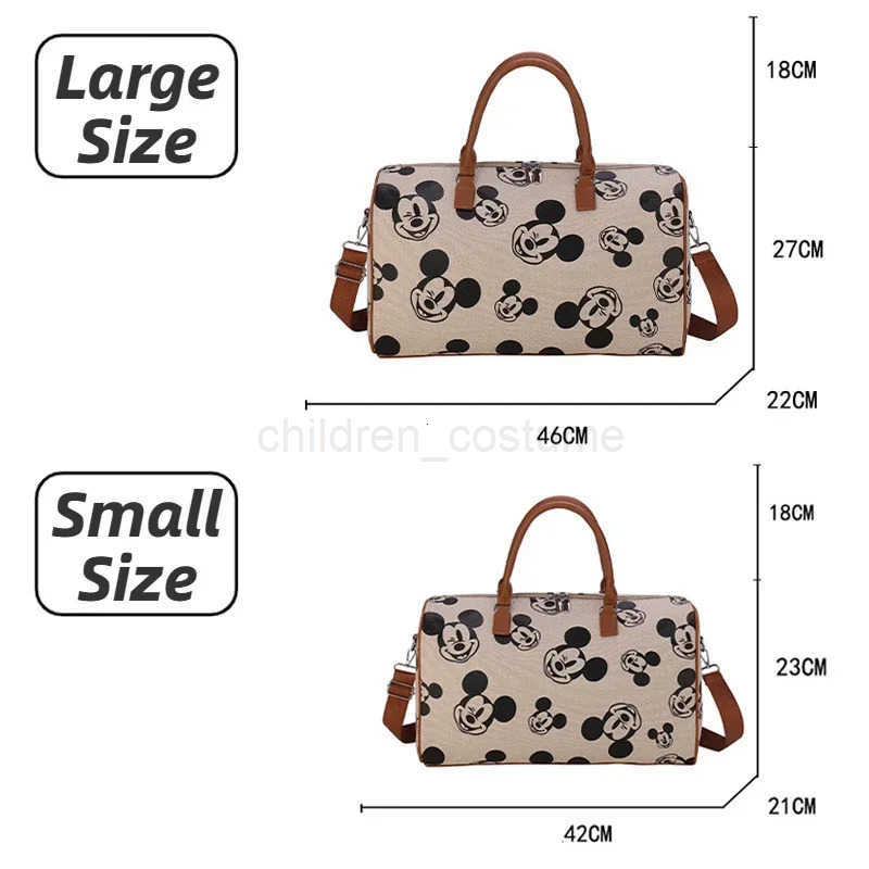 Disney Mickey Mouse Womens Cartoon Shoulder Bag Large Capacity Handbag Luggage Storage Travel Tote Multi Function Crossbody Bag W250722
