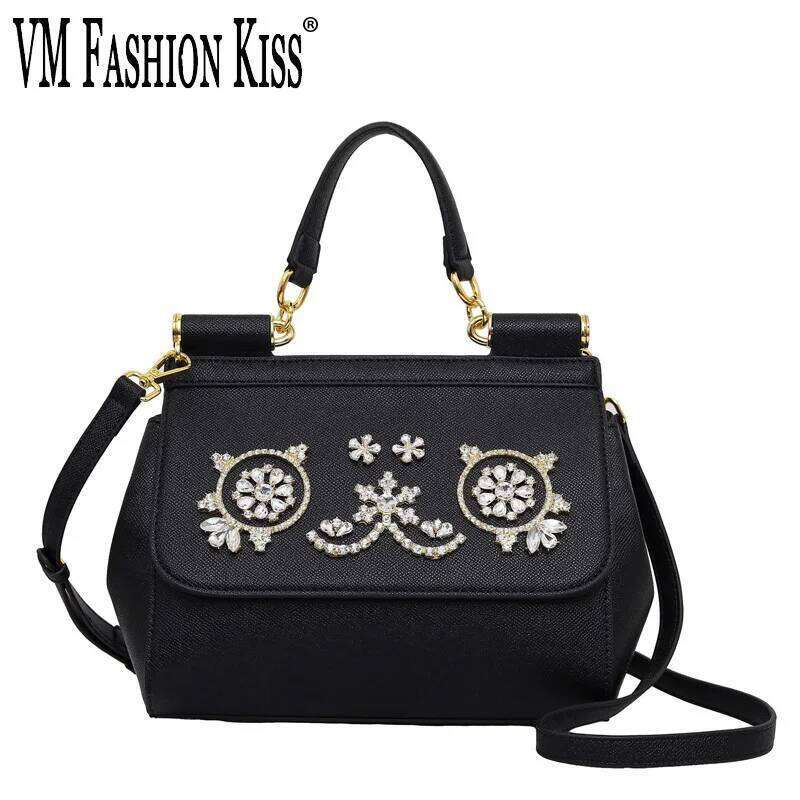 Women's Microfiber Dia Top Handle Shoulder Bag with Metal Frame Retro Crossbody Design for Ladies