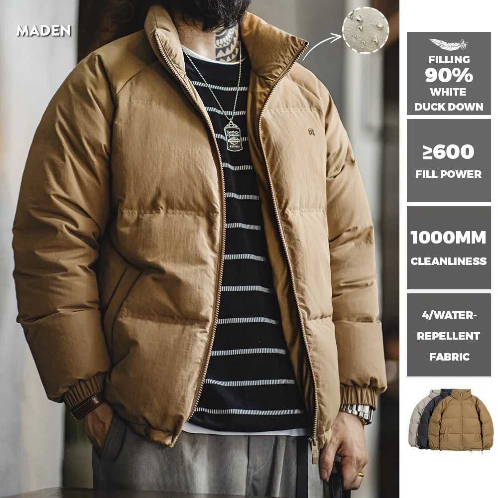 Maden Winter Down Jacket for Men White Duck Down Filling Outdoor 4-Grade Waterproof Stand-up Collar Coat Thickened Warm Jacket W250722