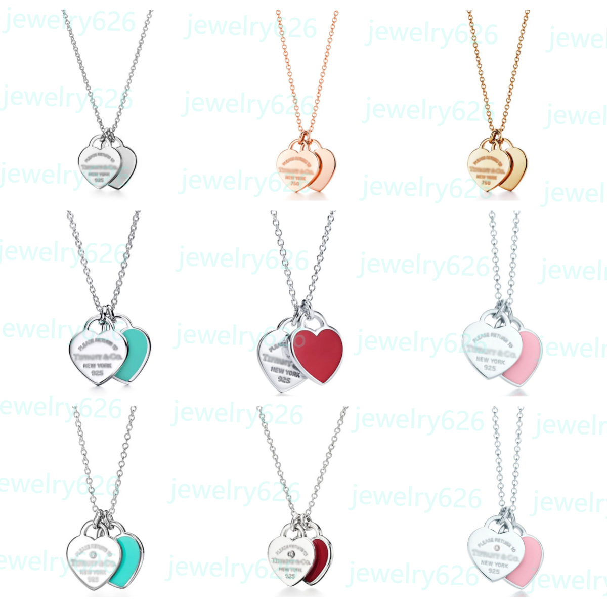 necklace luxury jewelry designer necklace for women chain gold hearts pendant necklaces lovely Shining jewelrys girls Holiday gifts