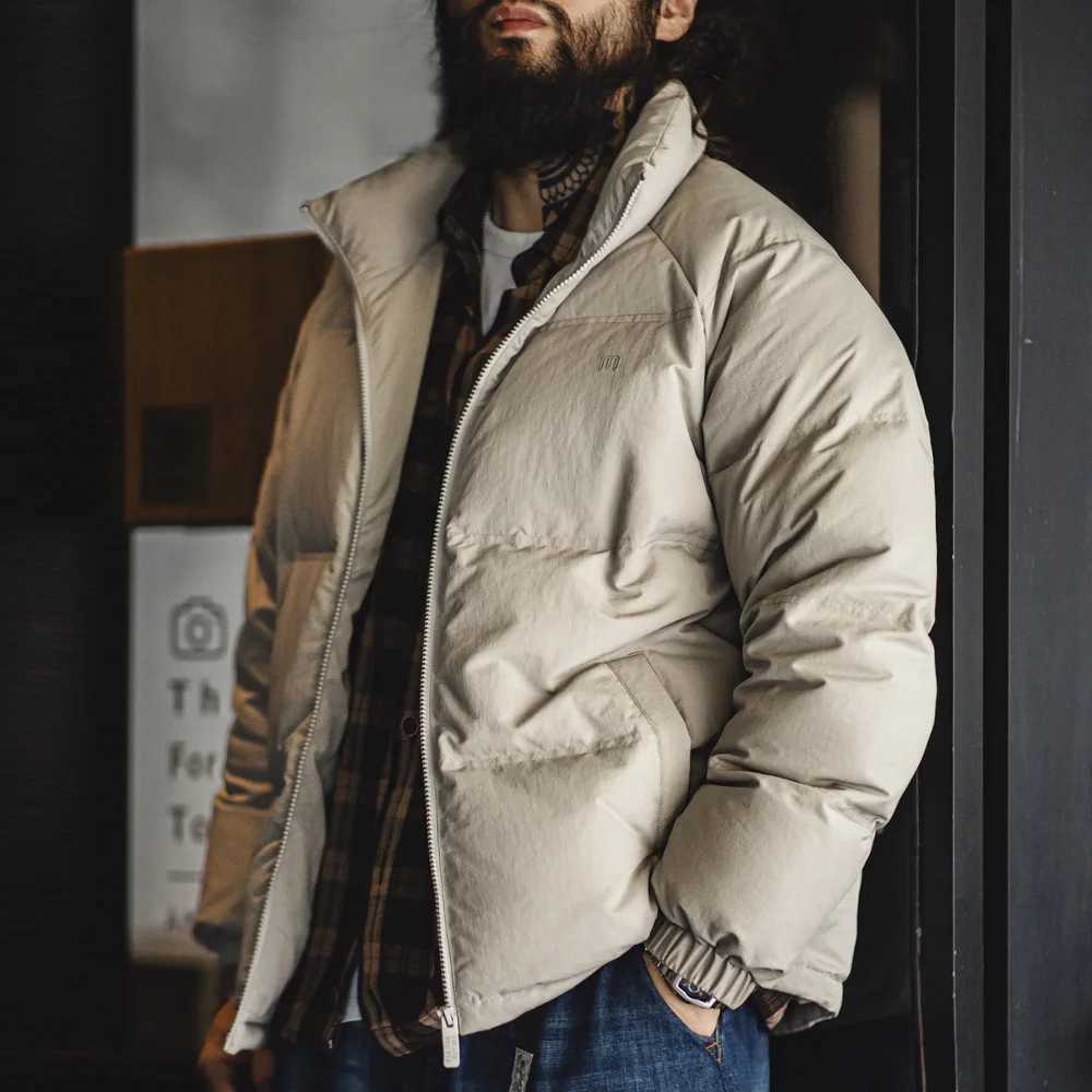 Maden Winter Down Jacket for Men White Duck Down Filling Outdoor 4-Grade Waterproof Stand-up Collar Coat Thickened Warm Jacket W250722