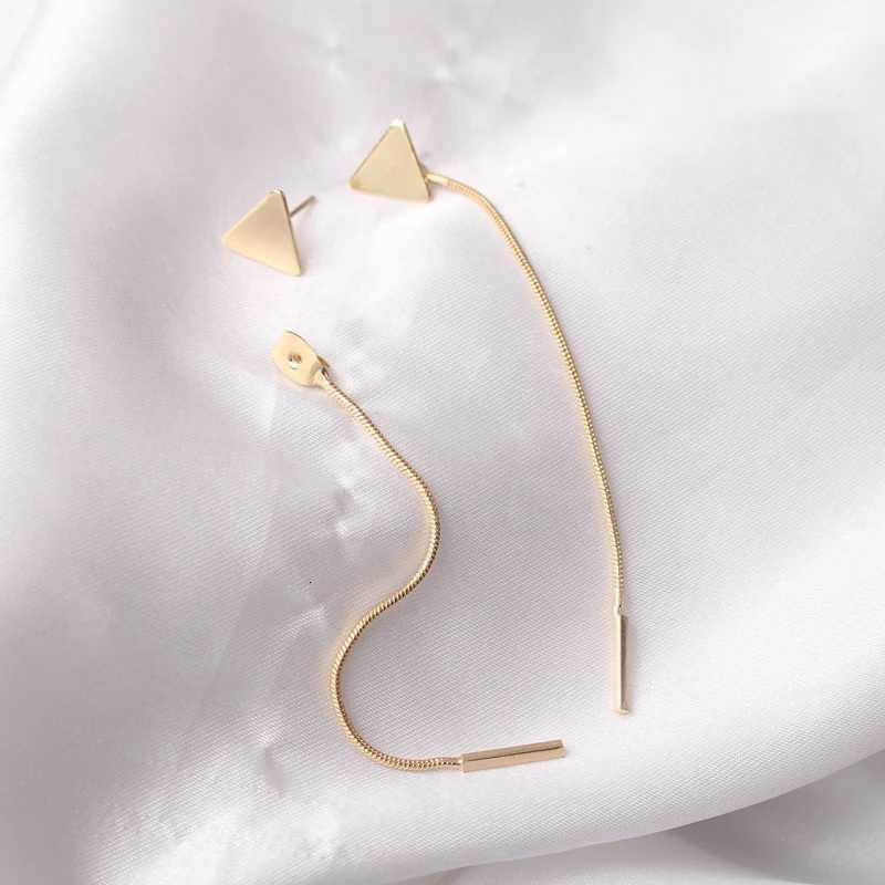 New Fashion Simple Triangle Earrings Tassel Chain Long Earrings For Women Ear Line Boucle Doreille Femme Valentines Day Gift XJ250722