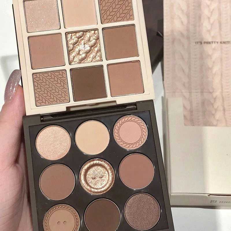 9 Color Eyeshadow Daily Makeup Brown Eyeshadow Palette Shimmer Matte Lasting Fine Shimmer Earth Color Eyeshadow Korean W250722