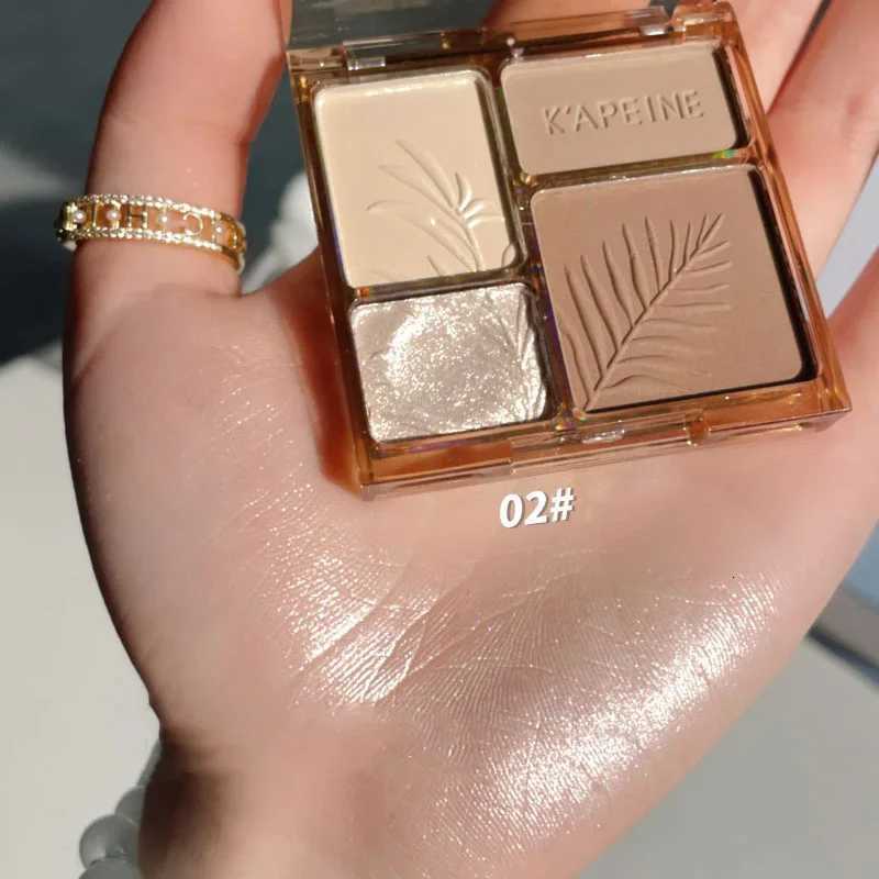 4 Colors Matte Highlighter Bronzers Palette Face Shading Grooming Powder Long-Lasting Makeup Face Contouring Shadow Cosmetics W250722