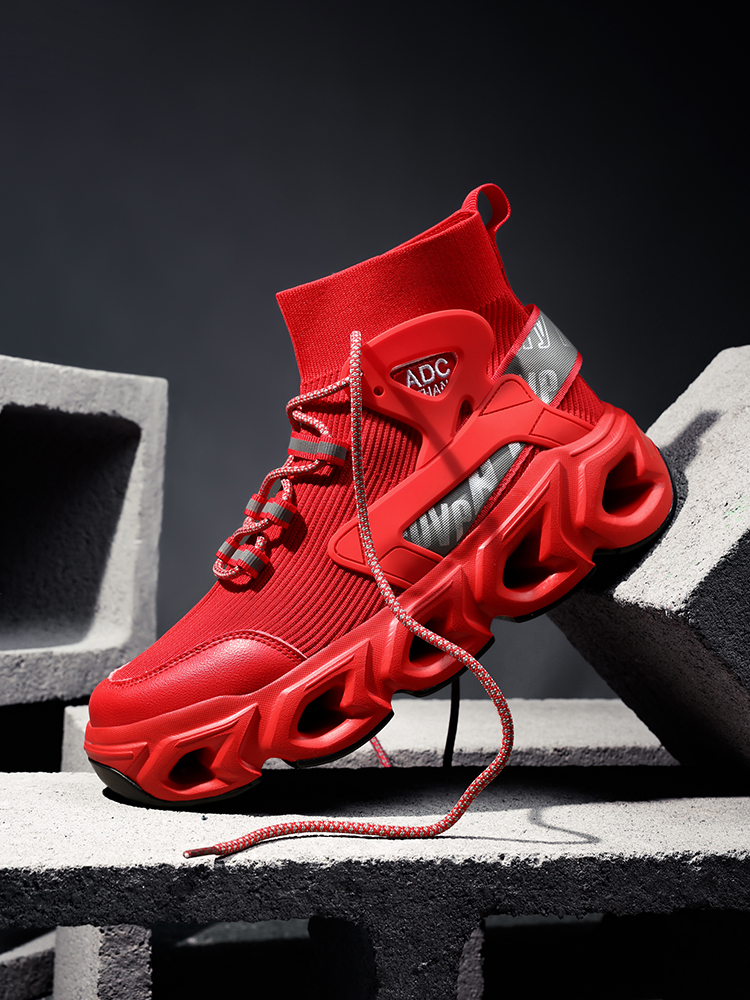2506- Men's high top height increasing spring breathable men's shock-absorbing casual mesh sports shoes, hot selling in 2025