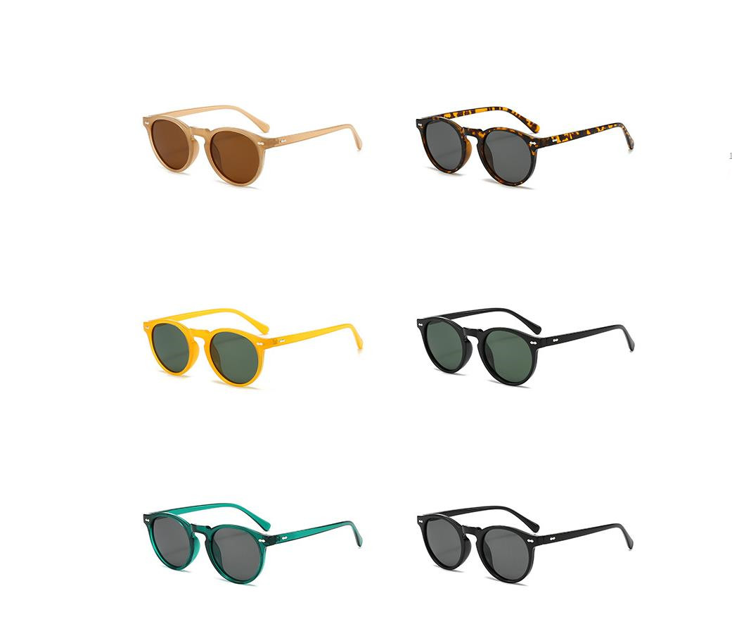 Designer Sunglasses For Women Retro Round Frame Sunglasses Luxury Polarized Lens Goggle Pilot PC Frame Oversized UV400 Eyewear Luxury Style Sunglasses