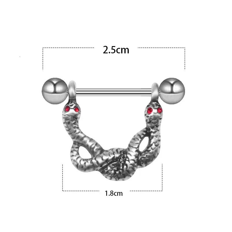 Gothic Nipple Rings Spider Skull Nipple Piercing Jewelry Halloween Body Jewelry 250722
