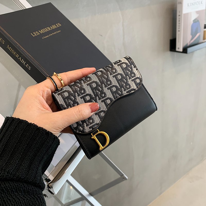 Premium Luxury Wallet European Style Women's Short Wallet - New Letter Print Slim ID & Card Holder, Boutique Design Money Organizer Free Shipping