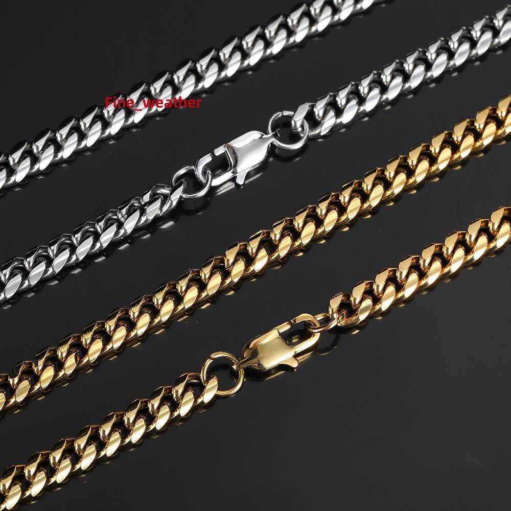 Hot Sale 36mm Silver Plated Chunky Cuban Link Chainchain and Necklace Set Moissanite