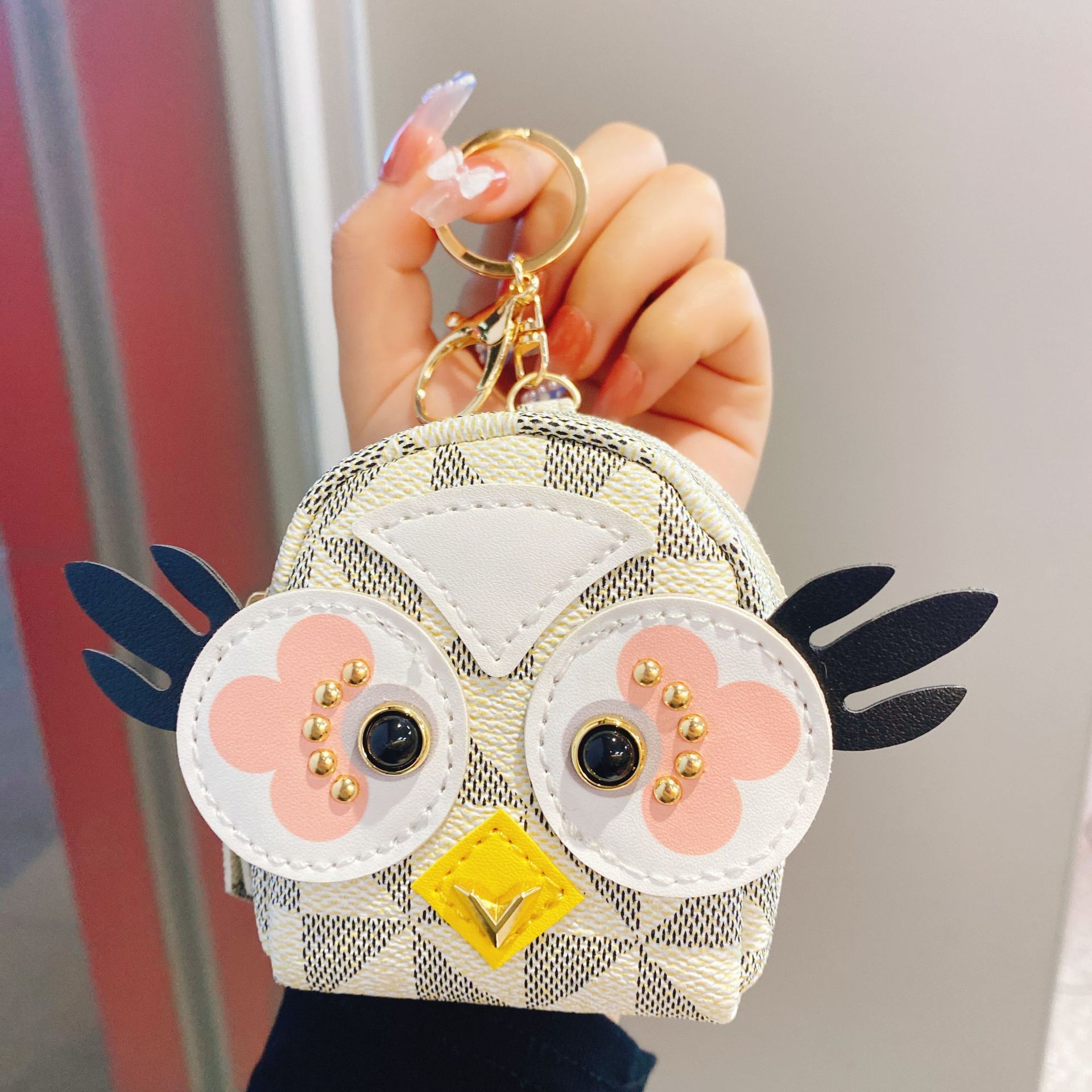 Bag Charms Mini Backpack Keychain Coin Purse - Korean Kawaii Zipper Wallet for Girls, Tiny Cute Bag Charm
