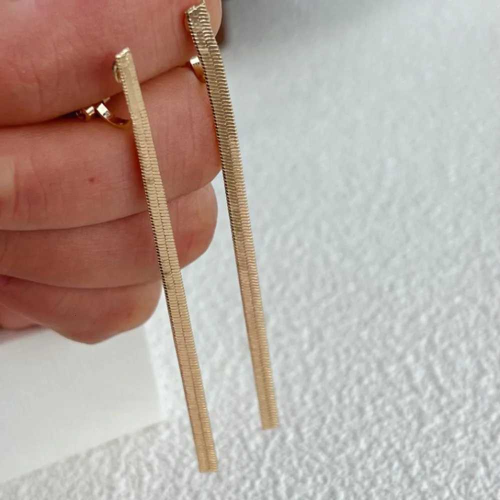 Gold Color Long Clip On Earrings Non Pierced Tassel Jewelry Women Ear Cuff Earring Party Gift Womens Earrings XJ250722
