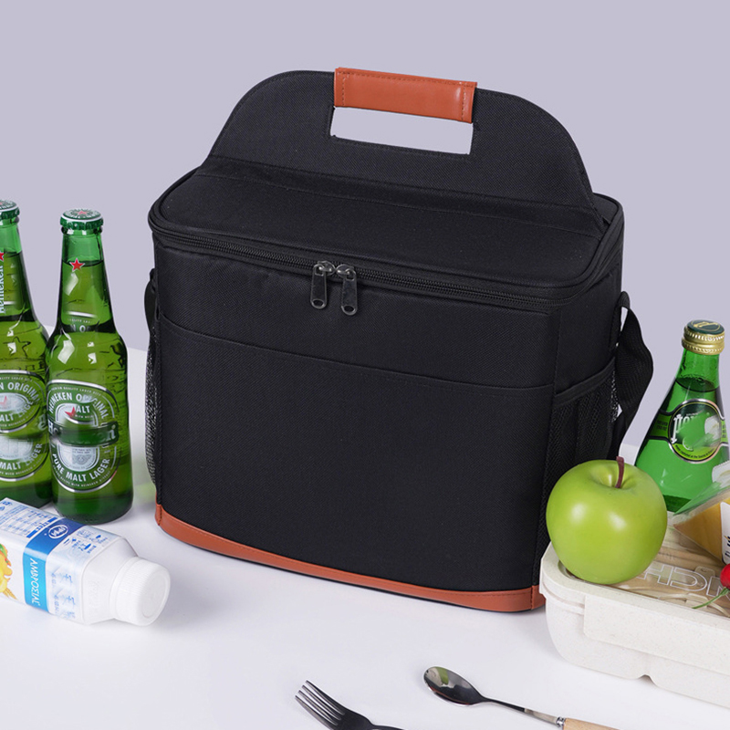 1pcs Thick Oxford Fabric Picnic Lunch Bag Large Capacity Insulated Cooler Tote Thermal Bag for Outdoor Camping and Daily