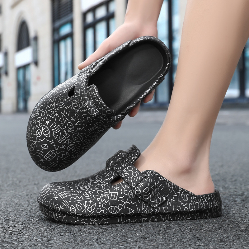Luxury Brand Designer Shoes Manet K8030-3- Couple Boken Slide Sandals-36-47-P23