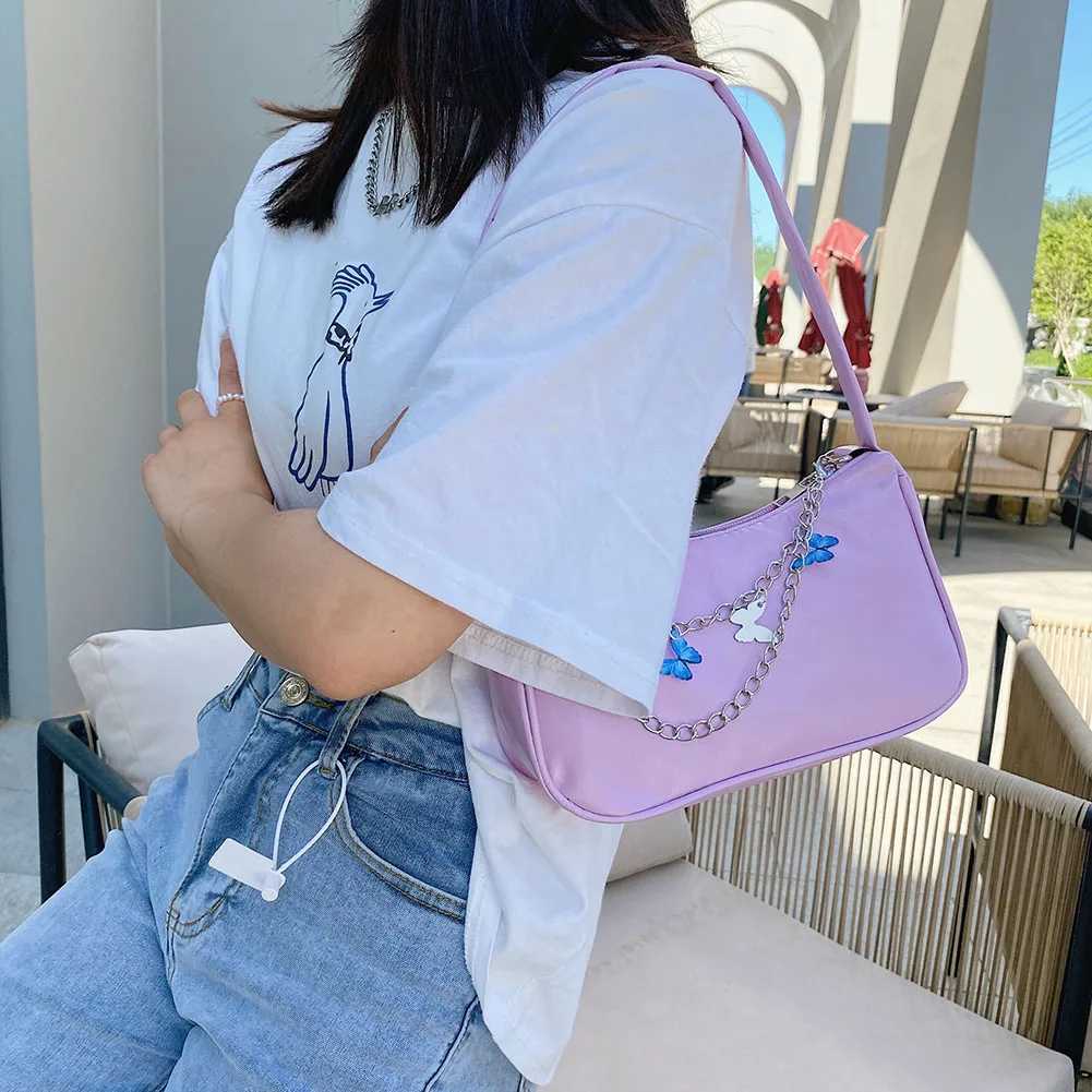 Elegant Women Butterfly Chain Bag Candy Color Bag Female Underarm Bags Ladies Travel Purses Small Hobos Womens Bags XJ250704