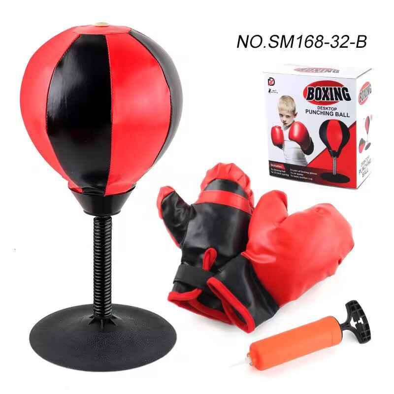 Punching Balls Adjustable Vertical boxing ball Fitness Boxing Punch Children's boxing punching bag gloves tumbler vertical training equipment 230