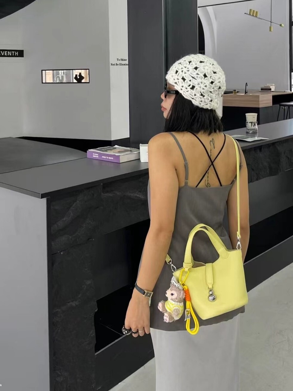 Free shipping designer bag 2025 Summer New Lychee Pattern Handbag Basket Bag Women Korean Style Crossbody Bucket Bag Wholesale Shoulder Bag