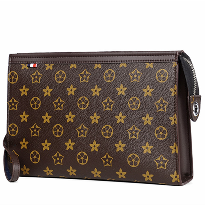 Checkerboard pattern handbag high-end business leisure men's handbag large capacity men's handbag cross-border wholesale 2025s hot