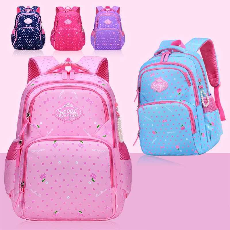 Kid Girl Backpack Student School Bag Fruit Flowers Navy For Children Teenage Schoolbag Primary Waterproof Bookbag Girl Backpack Y250722