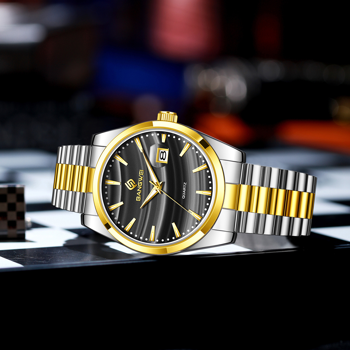 LIGE men's watch stainless steel strap fashionable luminous fashion analog quartz watch men's waterproof casual watch Business watch