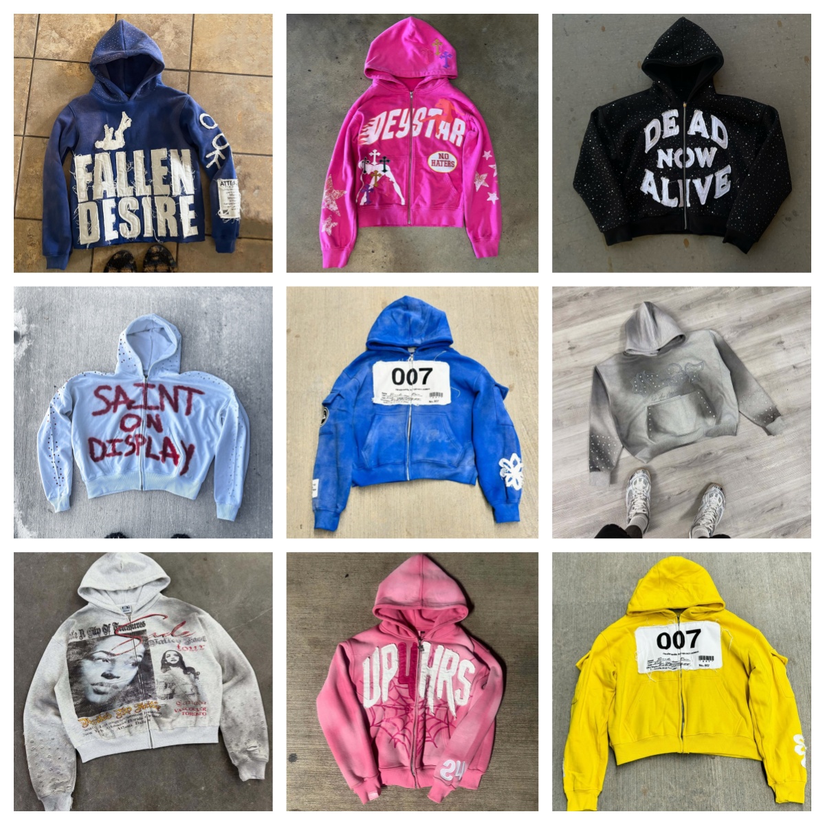 Colorful New Letter Printed Oversized Hoodie Men American Gothic Streetwear Retro Trendy Brand Fashion Loose Pullover Sweatshirt Women