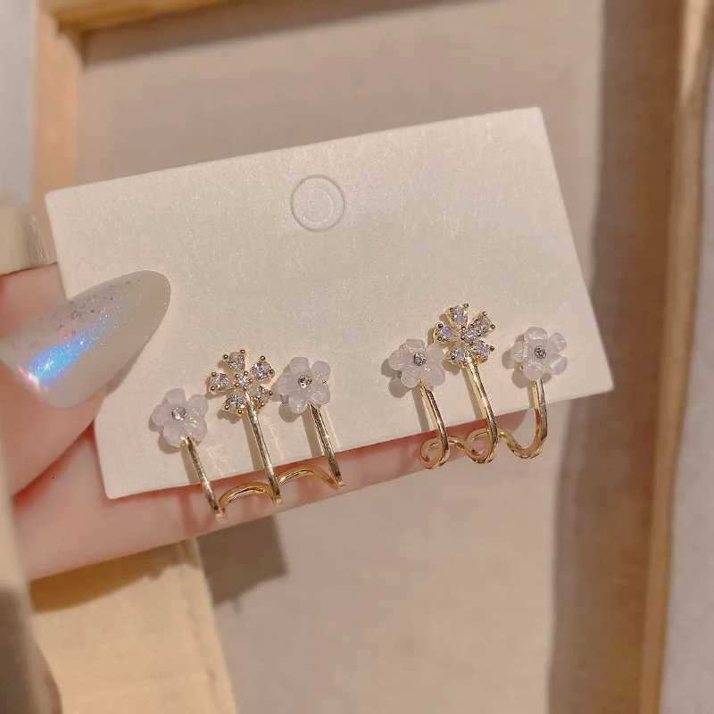 New Exquisite Zircon Flower Drop Earrings for Women Korean Elegant Luxury Long Tassel Earring Girls Party Temperament Jewelry XJ250722