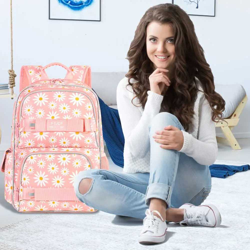 3PCS Daisy Girls Backpack 17 Inch Laptop School Backpack Teen College Water Resistant Kids Backpacks with Lunch Box Set Y250722