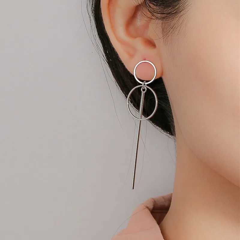 New Fashion Punk Simple Gold Long Tassel Pendant Circle Drop Earrings For Women Gifts Ear Jewelry Wholesale XJ250722