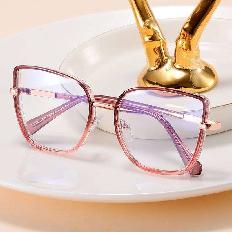 EYORA Fashion Gradient Full Frame Reading Glasses Myopia Hyperopia Anti Blue Light Progressive Photochromic Eyewear Lens