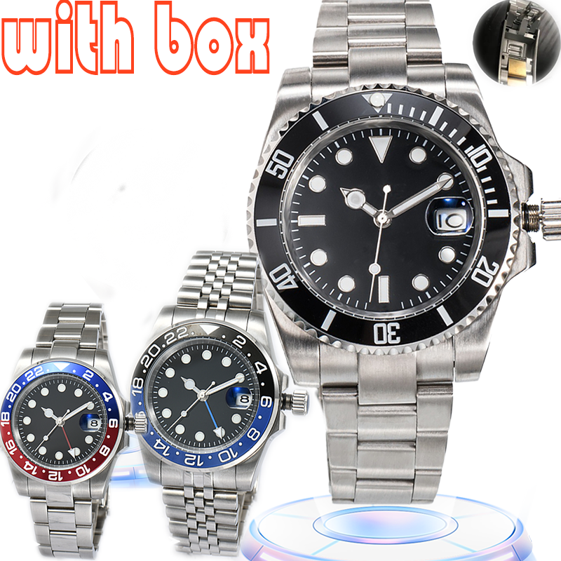 Luxury men's automatic mechanical ceramic watch, all stainless steel watch, sapphire luminous 41mm watch