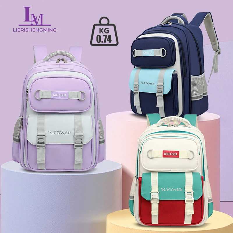 6-12 Years Old Girls Preschool Backpack Large Capacity Student Backpack Back to School Y250722