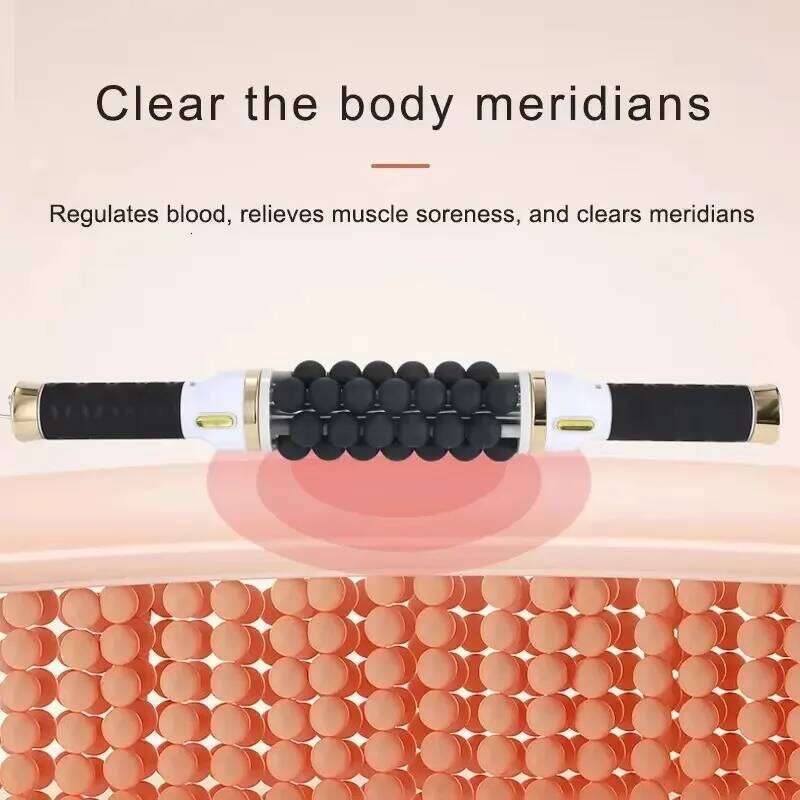 7D Rolling Beads Cylinder Therapy Rotating Roller Fiess Massager Anti-Cellulite Sliming Body Contouring hine