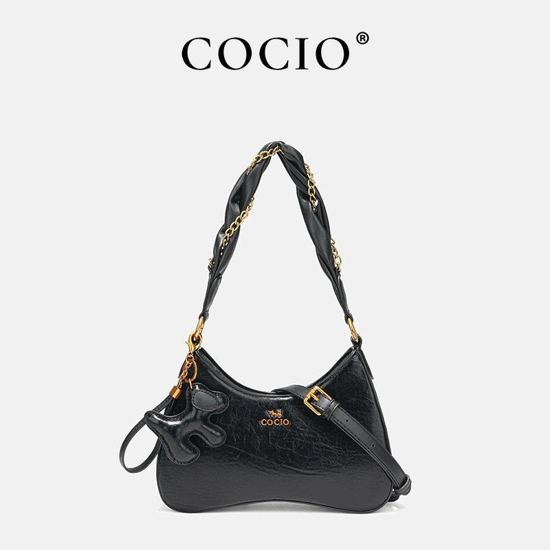 COCIO designer shoulder bag New Underarm Bag Simple Versatile Womens vintage classic casual handbag