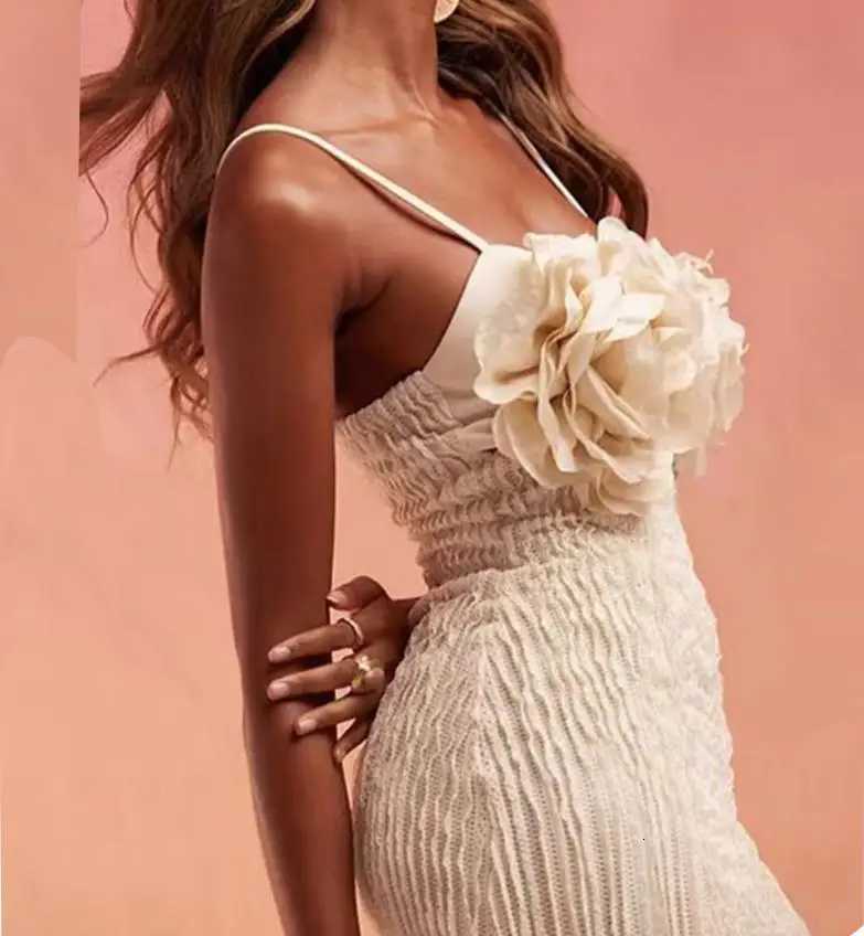 Women Patchwork Appliques Dress Sleeveless Sexy Backless Spring Summer Vacation Beach Stretch Party Long Bodycon XJ250722