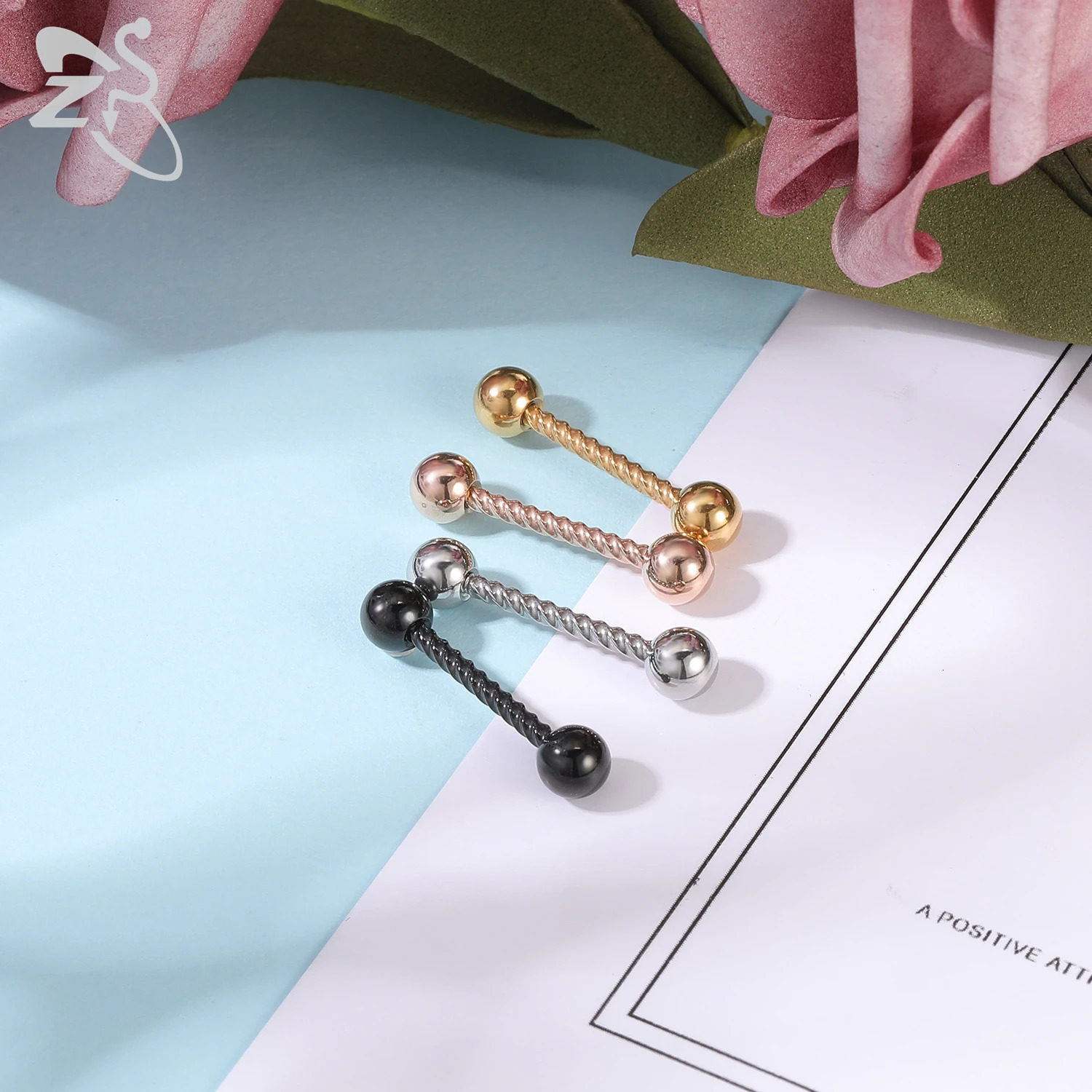 ZS 2 Pcs/lot Heart Crystal Nipple Piercings Men Women Tassel Drop Stainless Steel Nipple Ring Barbell Body Piercing Jewelry 14G 250722