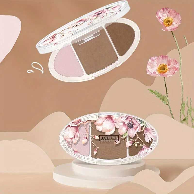 3 Color Contour Palette Face Sculpting Nose Shading Trio - Highlight Contour Bronze in One Compact for Defined Features W250722