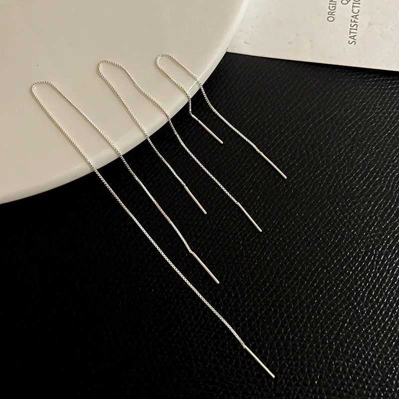 Trend S925 Silver Needle Long Earrings Wire Tassel Chain Drop Earrings Womens Straight Hanging Ear Jewelry Gifts XJ250722