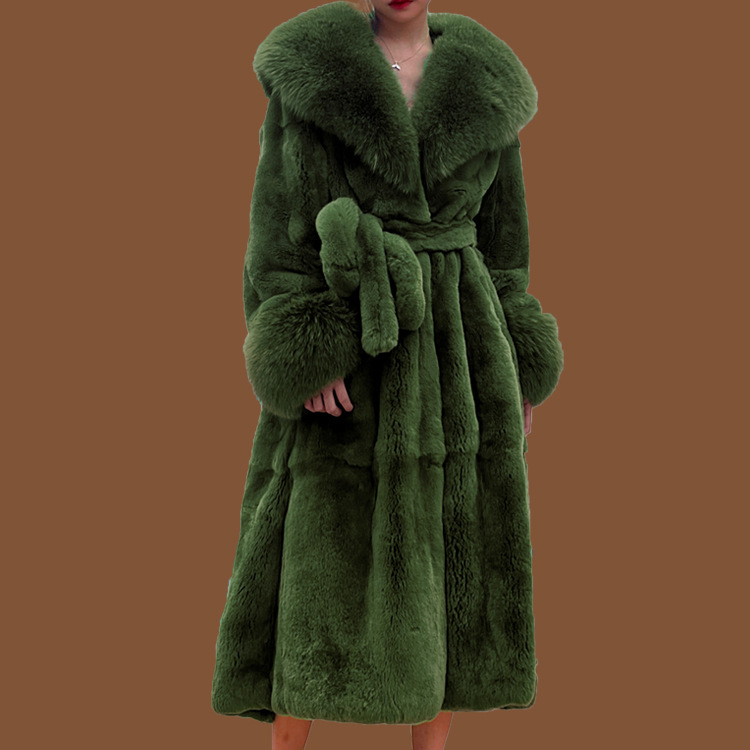 Winter Black Long Faux Fur Coat Long Sleeve Black 5XL Fake Mink Fur Coats Overcoat Women