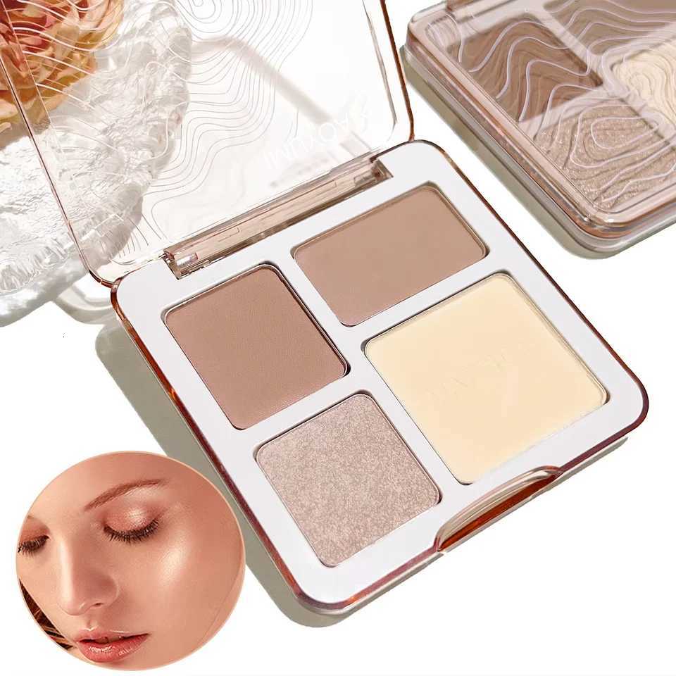XIAOYUMI The four-color highlighter contour palette is matte and long-lasting brightening three-dimensional contours W250722