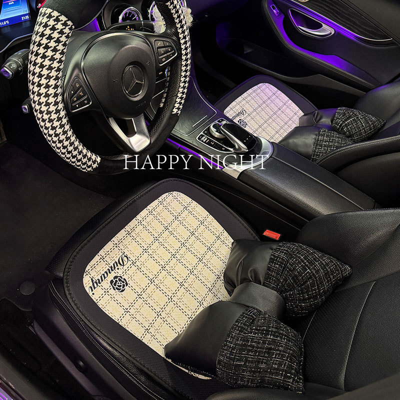 Car All Seasons Universal Goddess Internet Celebrity Half Pack Cushion Seat Cover for Women Summer High-end Light
