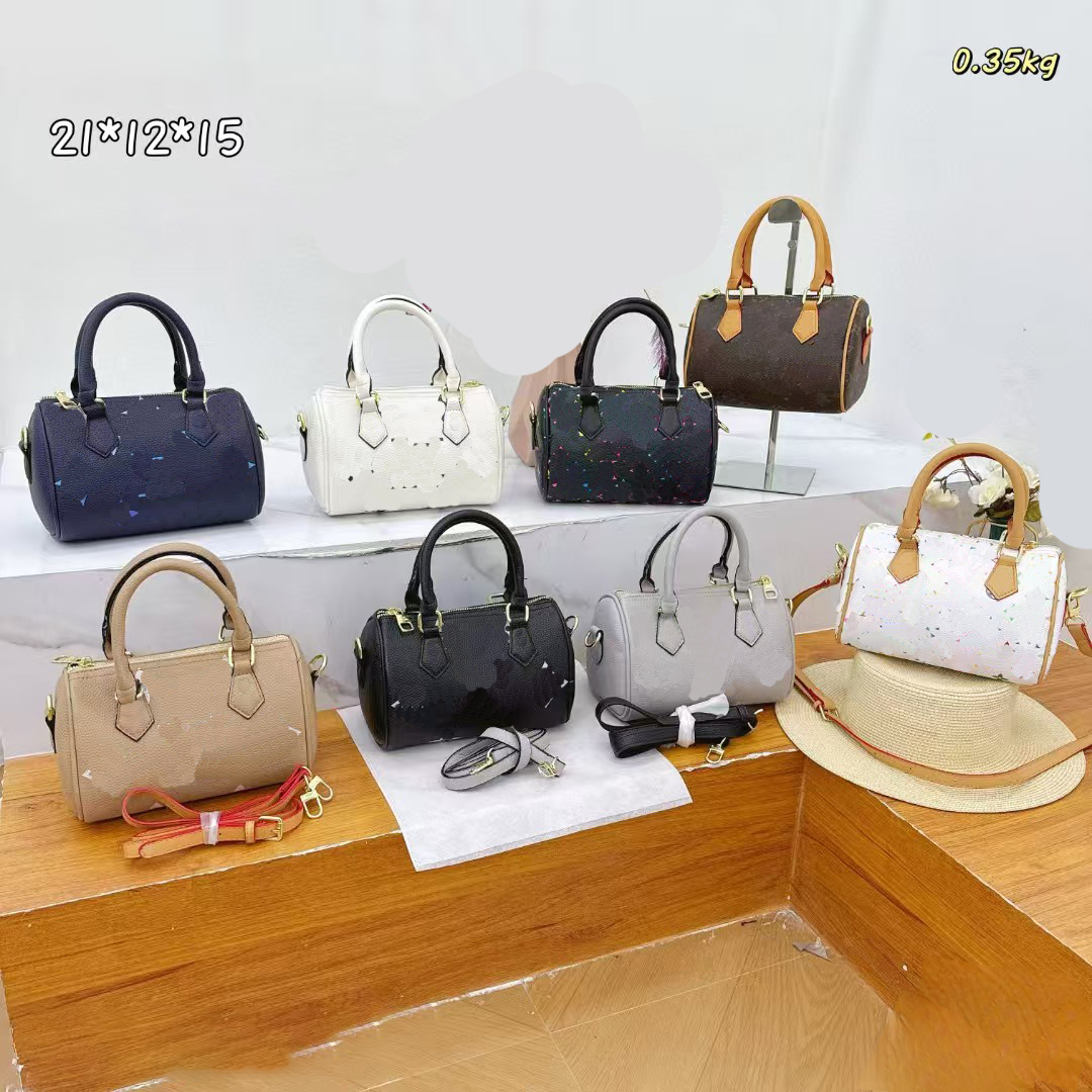 Women's handbag designer classic printed alphabet medieval mini pillow bag Old Age Mahjong rich bucket shoulder crossbody bag Designer bucket bag Shoulder Handbag