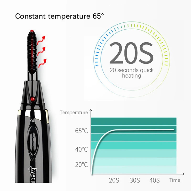 Intelligent Portable Heated Electric Natural Curling Eyelash Curler Eyelash Care Tool Professional Electric Eyelash Brush Curler 250716