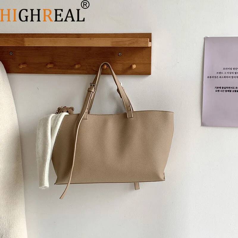 Casual Soft Tote Bag PU Leather Shoulder Bags for Women New High Quality Handbags and Large Shopper Purses high-quality