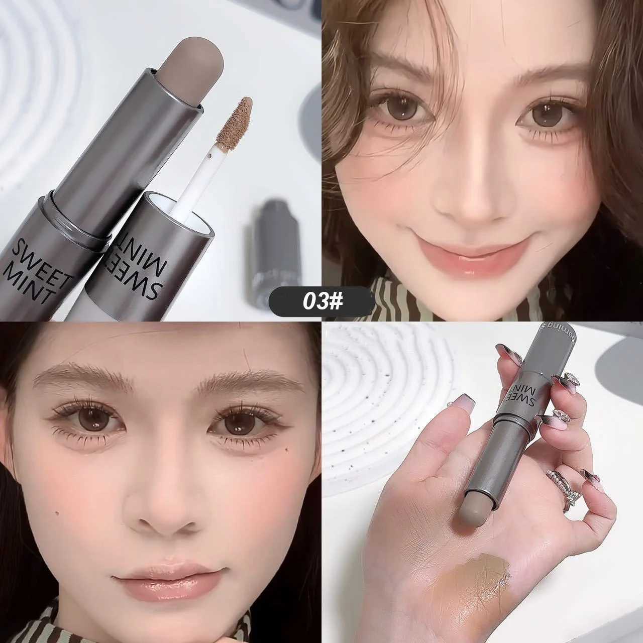 Double-ended Moisturizing Matte Concealer Contour Stick Smooth Lasting 3D Nose Shadow Waterproof Face Bronzer Contour Makeup W250722