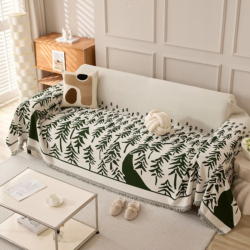 VIKAMA Four Seasons Universal Non-Slip Sofa Towel Geometric Jacquard Living Room Sofa Bedroom Sofa Towel Ins Wind Home Match